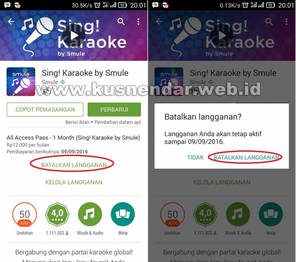 Cara Berhenti Langganan Smule Karaoke Di Android Berhasil Kusnendar