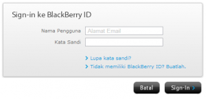 Blackberry ID sign in