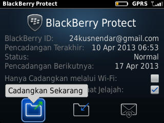 Backup Data BlackBerry via BB Protect