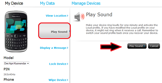 Play Sound BlackBerry Via PC