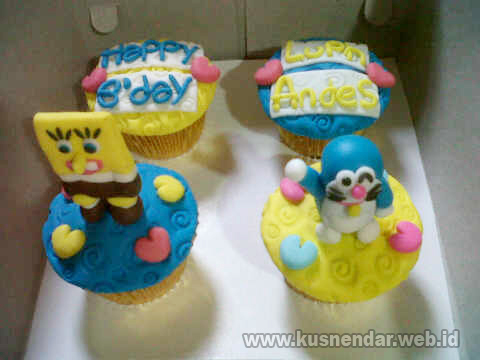 Cupcake 3D Topper Spongebob