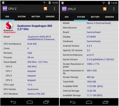Aplikasi CPU-Z Android