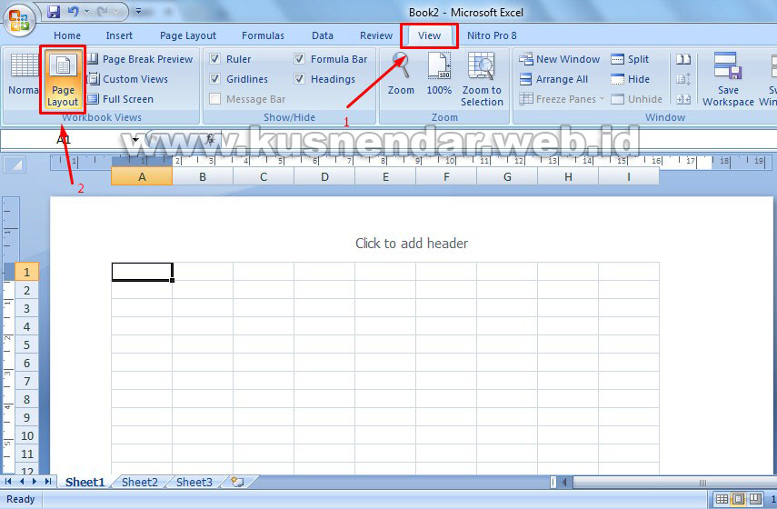 memunculkan header excel