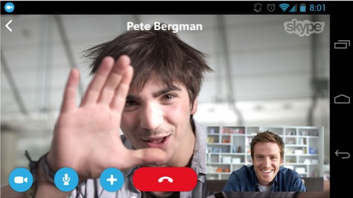 video call di skype android
