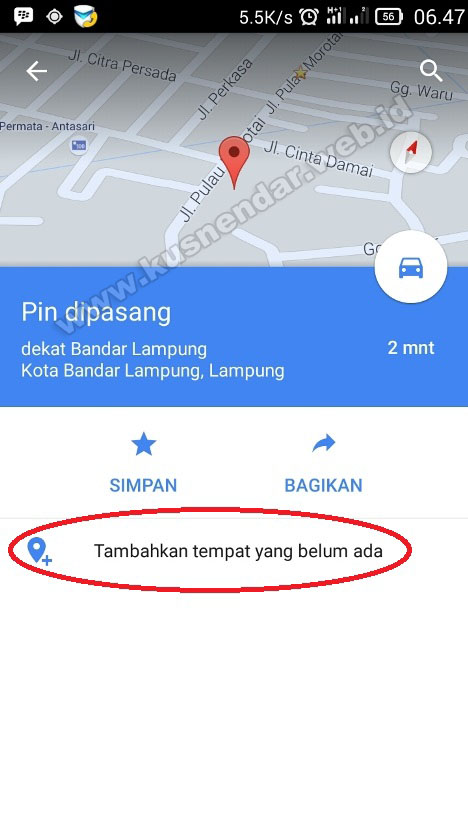 Cara menambah lokasi tempat di Maps Android