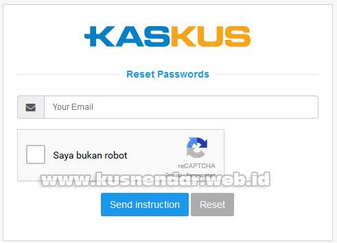 Form Lupa Password kaskus