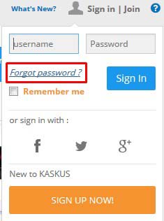 lupa password kaskus