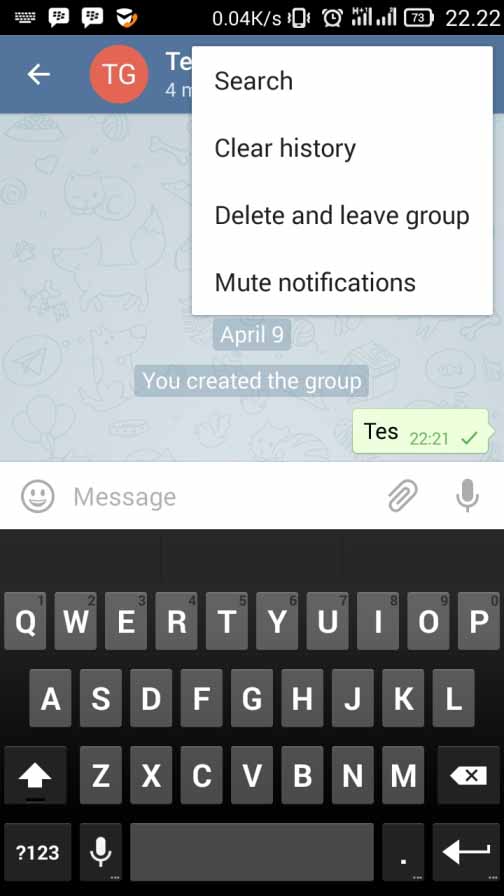 Delete Grup telegram