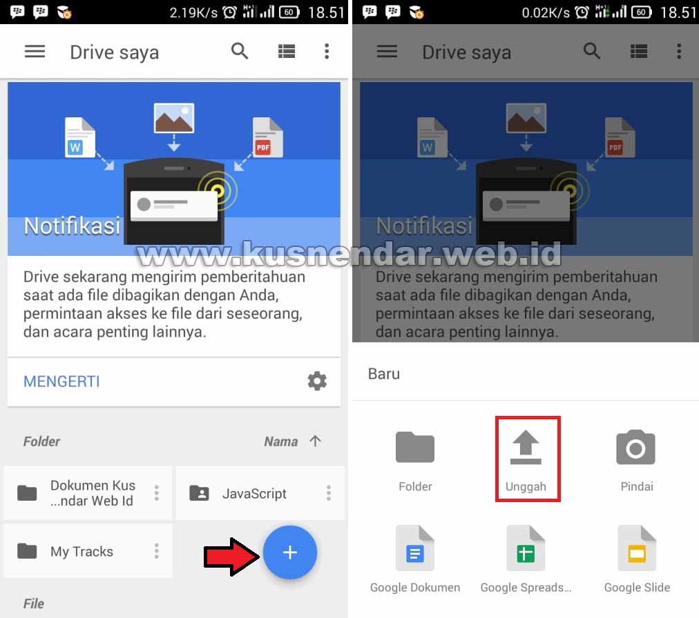 Upload FIle Google Drive Android