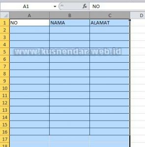 Cara Melebarkan Kolom Dan Baris Di Excel Agar Sama Kusnendar