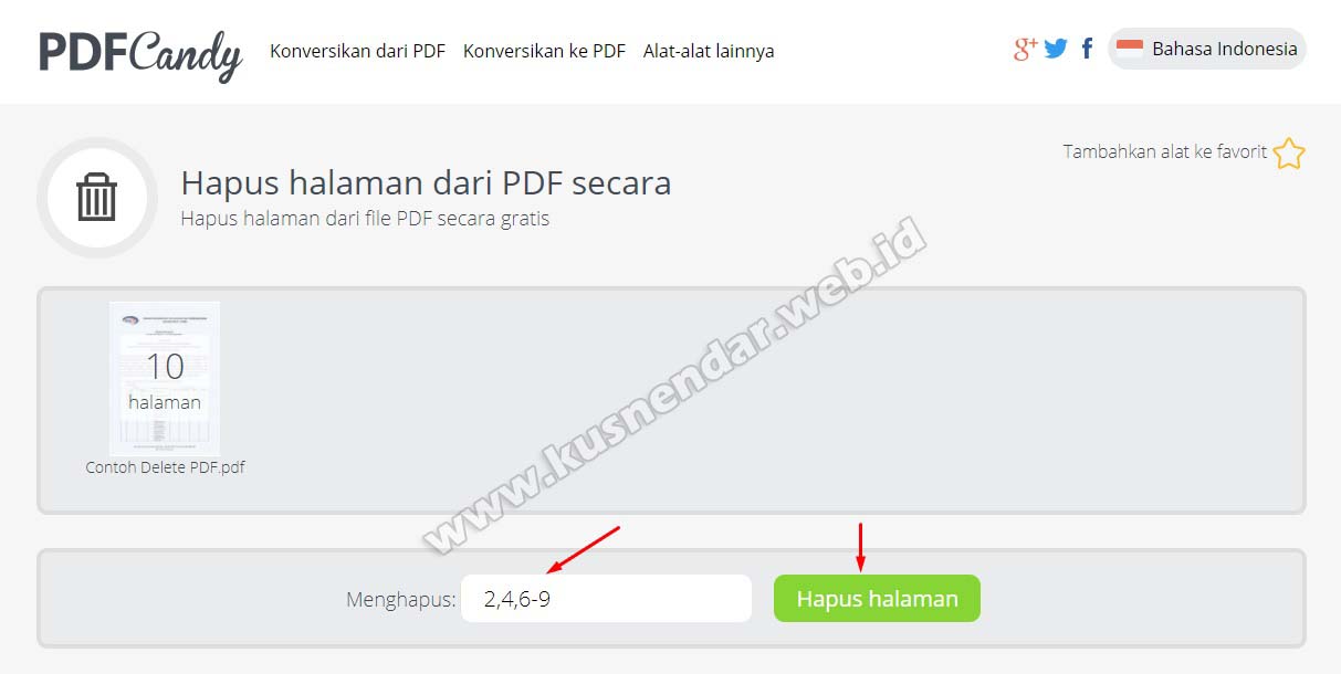 Cara Delete Halaman PDF Online