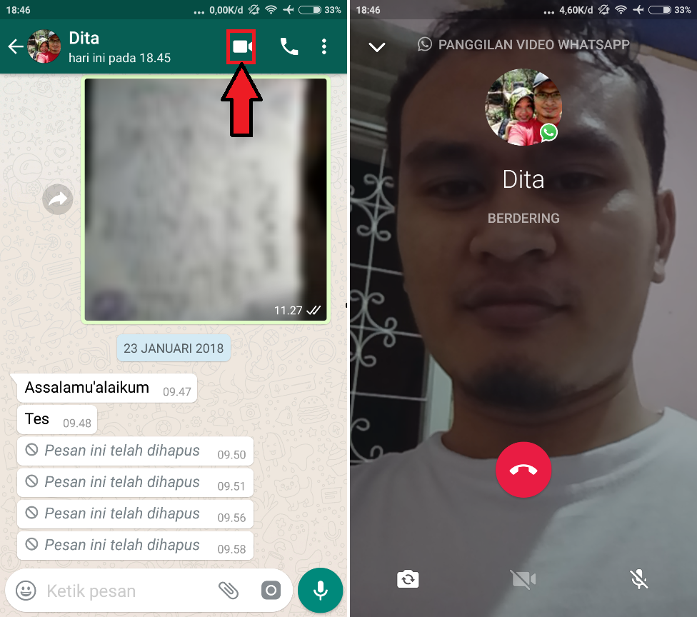 Video call WA Android