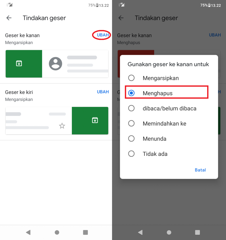 Cara Hapus Email Masuk Di Aplikasi Gmail Android Dengan Cara Geser ...